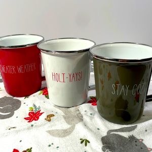 Enamelware Winter Holiday Campfire Mugs